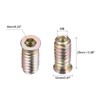 sourcing map Wood Furniture M6x25mm Threaded Insert Nuts Interface Hex