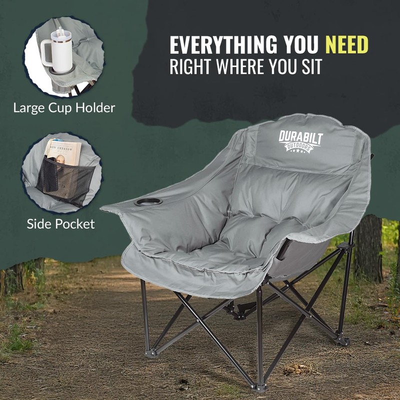 DuraBilt Oversized XL Heavy Duty Chair – Wide Folding Camp