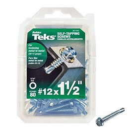 ITW Brands 21344 Series 80PK#12x1-1/2 Hex Screw, 12&quot x 1-1/2&quot, Zinc Plated