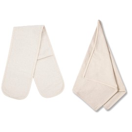 1 x Natural Double Oven Glove and 1 x Oven Cloth 100% Cotton