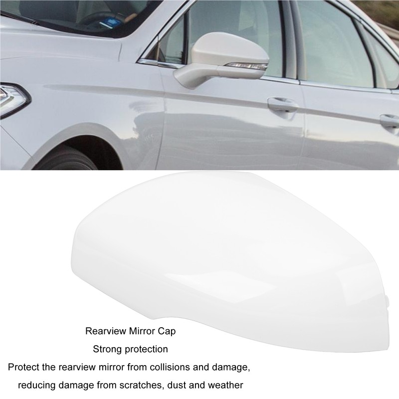 Rearview Mirror Cap White Weatherproof Wing Mirror Cover for Mondeo