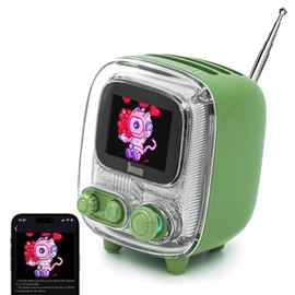 Divoom Divoom Tiivoo-2 Portable Bluetooth Speaker with FM Radio,Pixel Art Retro Mini Small Cute Wireless Speaker,Vintage Decor Suitble for Party Office Desk Home Bedroom Kitchen,Gifts for Women Men,Green