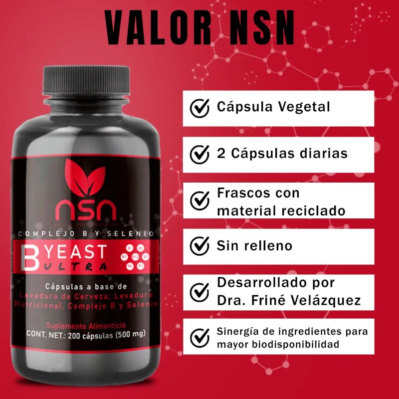 B Yeast Ultra Complejo B Con Selenio B1 B2 B3