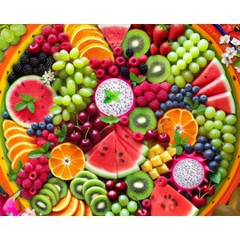Springbok Fruit Platter 500 Piece Puzzle for Adults- Featuring a Dazzling Fruit Tray