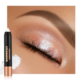 FeiCuiYun Paleta de Sombra de Ojos en Barra Cremosa Monocromática con Purpurina y Brillo | Lápiz 2 en 1 de Sombra de Ojos y Delineador para Mujeres | 