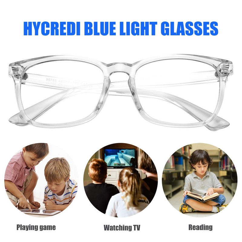 Hycredi Kids Blue Light Blocking Glasses，Anti Eyestrain & UV Protection,
