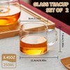 DOPUDO Glass Teacups 250ml Set of 2 Borosilicate