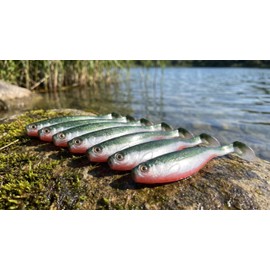 Zite Fishing InZite Pershad Set | 56 Rubber Fish in 8 Colours | 8 cm Soft Bait for Perch and Zander | UV and Natural Colours | Rubber Bait Set for Jig Head Offset Drop Shot Texas Carolina