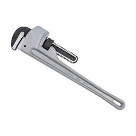 Superior Tool Company 04818 18-Inch Heavy Duty Straight Aluminum Pipe Wrench with 18-Inch Durable Light Weight Wrench with 2-1/2-Inch Jaw