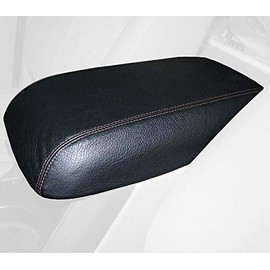 RedlineGoods Armlehnebedeckung kompatibel mit Ford Escape 2005-07. Maßgeschneidert - Nicht universell. Echtes Top Qualitat Italienisches Leder. Schwarz mit Blauem Faden