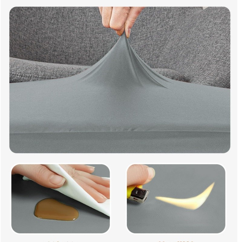 Aunite PU Leather Ottoman Cover,Waterproof Rectangle Footrest Covers,Stretch Soft Ottoman