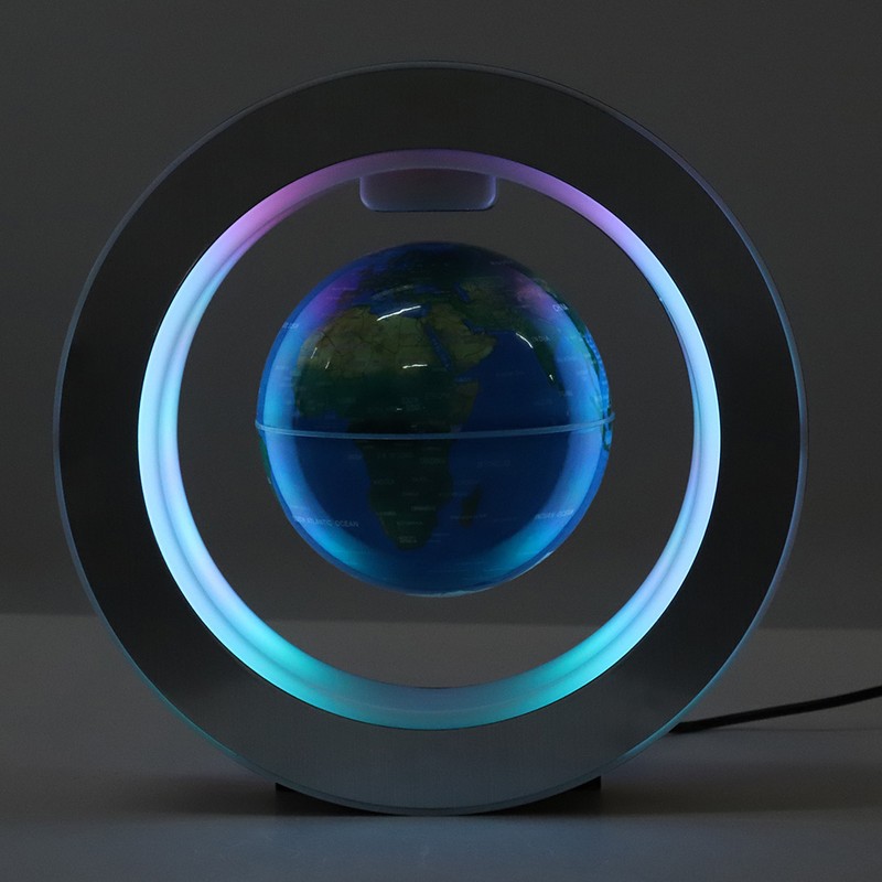 4in O Shape Magnetic Levitation Floating Globe Rotating Magnetic Globes
