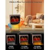 Electric Fireplace Heater with 3D Realistic Flame, Humidifier, Thermostat, Safety