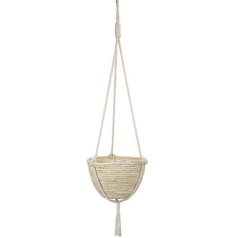 Natural Hanging Seagrass Plant Baskets Dural Layer Flower Planting Basket