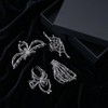 4 Piezas Pinzas Para Cabello Estilo Punk Con Strass, Diseños