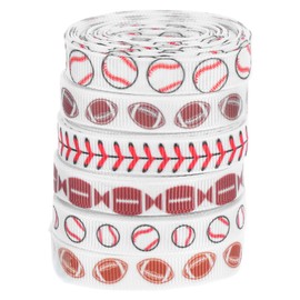 BUGUUYO 6 Rolls Baseball Football Streamers for DIY Birthday Decorations Crafting Supplies for Sport Themed Parties Each