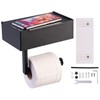infactory WC Papier Halter: Toilettenpapierhalterung mit Feuchttücherbox, ohne Bohren, zum