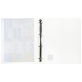 Viquel A4 Flexible Plastic Ring Binder 4 Rings Binder Customisable 3.5 cm – Label Identification – Translucent – Premium Quality – Made in France