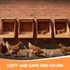 2 Pack Wooden Chicken Nesting Box for Laying Eggs, Hen