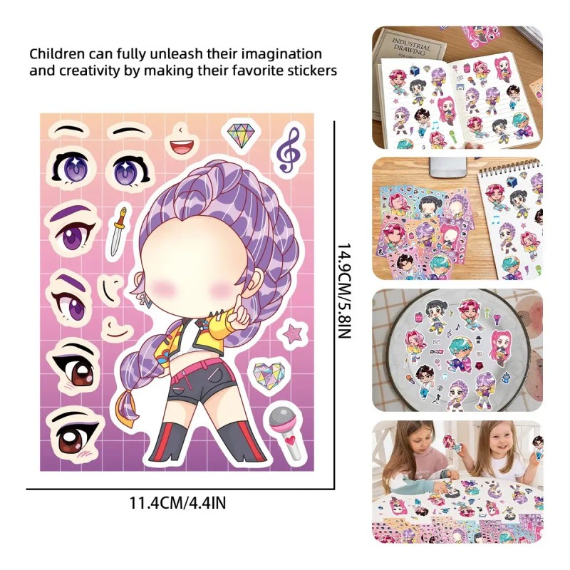 Pegatinas Decorativas Diy K-pop Demon Hunter, 16 Pieces