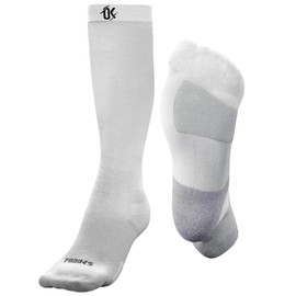 PODOKS Compression Socks Men Women High Shank Compression Socks Sports Muscle Recovery, White