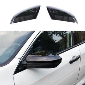 Rifoda For Civic Glossy Black Style Full Coverage Rear View Mirror Cover for Honda 10th gen Civic 2016 2017 2018 2019 2020 2021 Car Door Side Mirror Cover Trims ABS Material