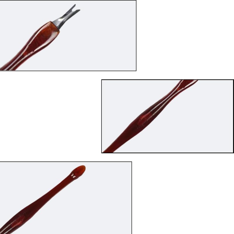 Cuticle Fork, 3 Pieces Cuticle Trimmer, Cuticle Pusher, Stainless Steel