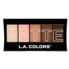 L.A. COLORS 5 Color Matte Eyeshadow Palette, Tan Khaki CEM478