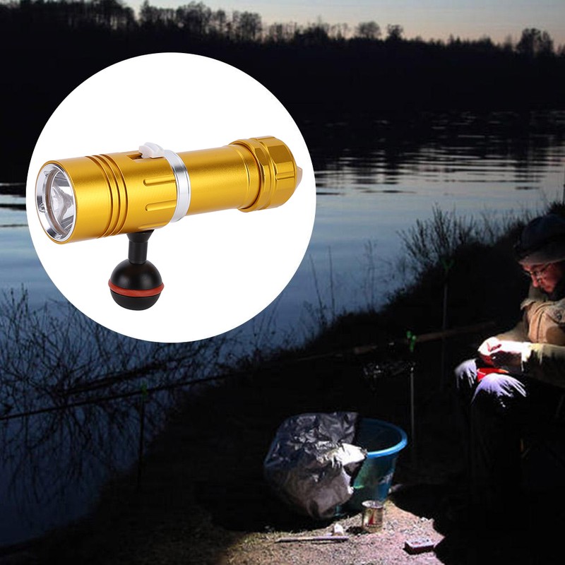 L2 LED Flashlight Torch 100M Diving Waterproof for Camping Stepless
