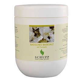 Alkaline bath salt with tourmaline