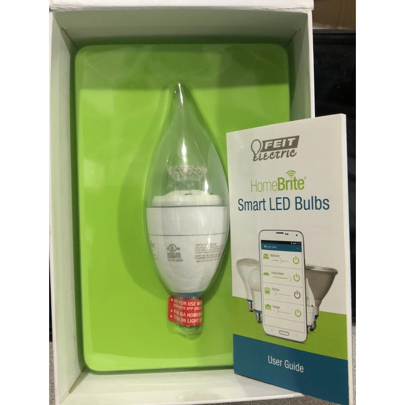 HomeBrite (1) NEW HomeBrite Smart LED Bulb B10 Chandelier 4.5w