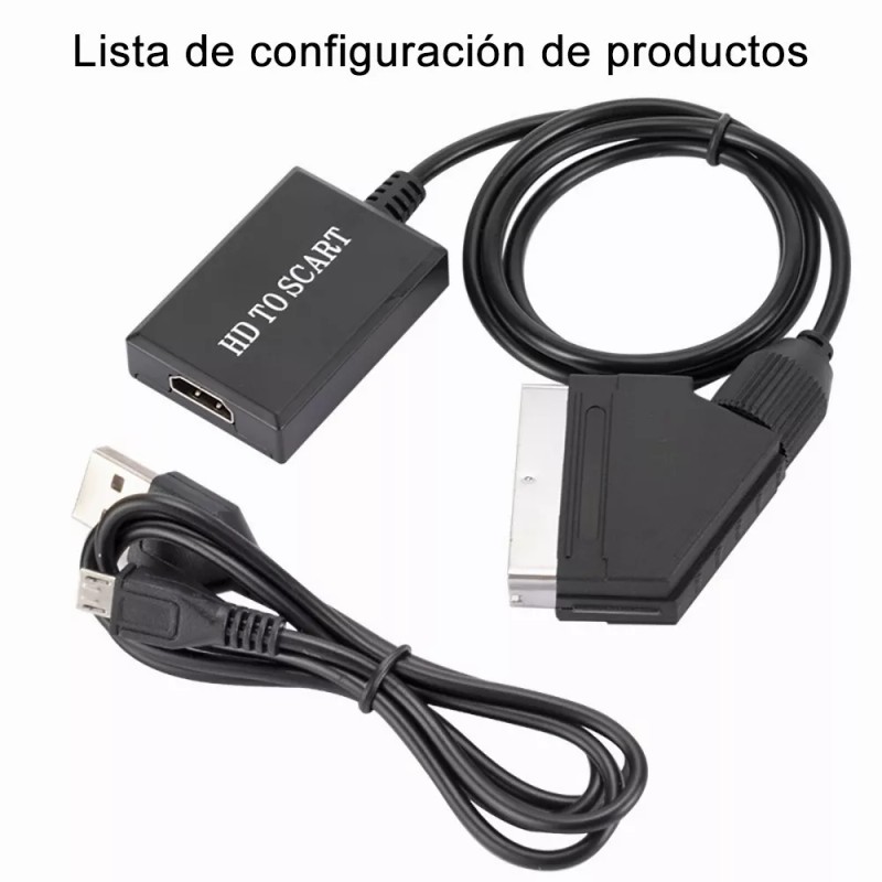 GOMITA Adaptador De Vídeo Hd Hdmi A Scart Cable De