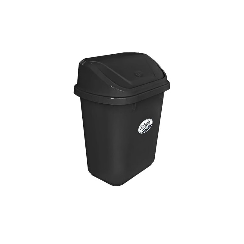 Sablon Bote de Basura Rectangular 13L Negro con Tapa