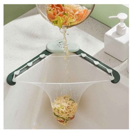 Yurika Kitchen Sink Strainer with No Triangle Corners, Foldable, Triangular Corner Drain Net, Water Drop Shape, Sink, Garbage Storage Net, Sink, Garbage, Clean, Kitchenware, Miscellaneous Goods,