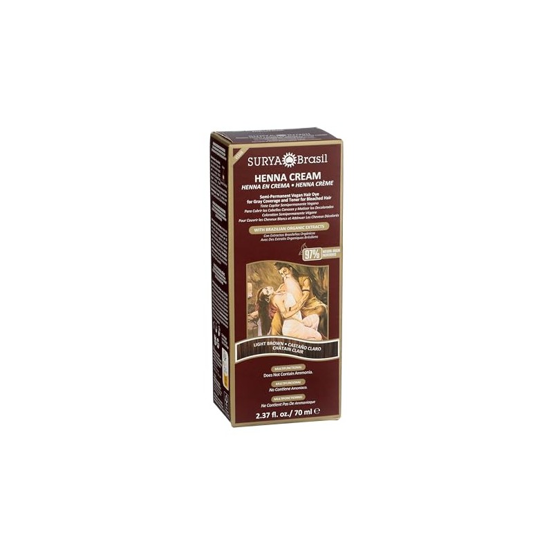 Henna Light Brown Cream Surya Nature, Inc 2.31 oz Cream