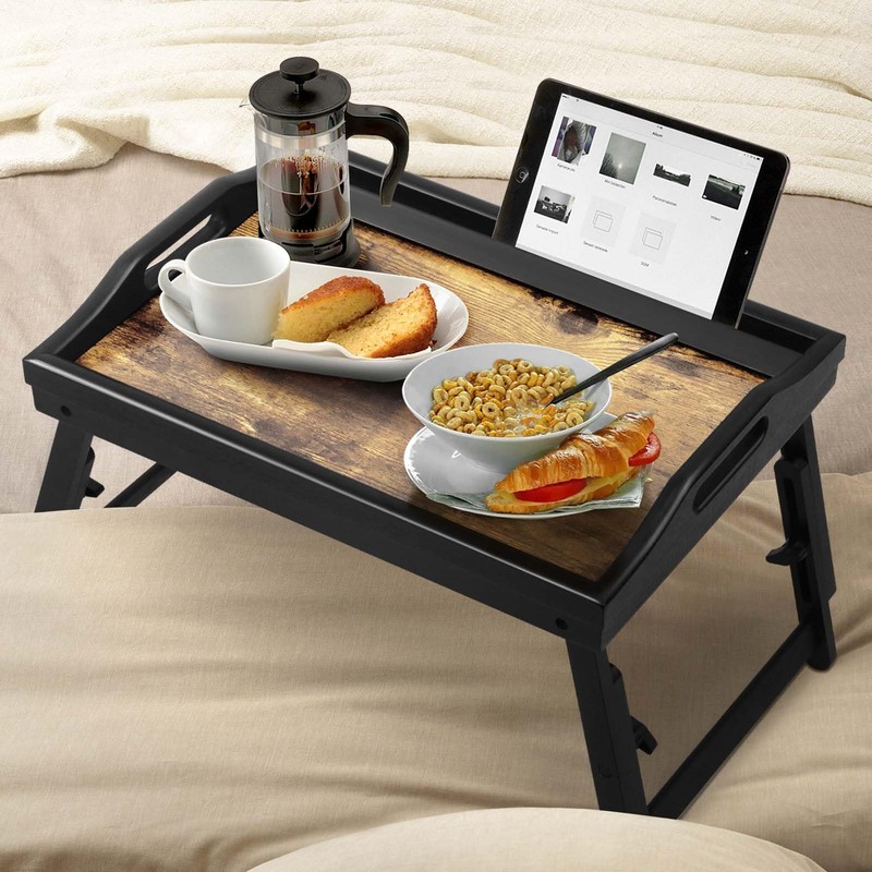 Bed Tray Table Breakfast Trays Serving Tray Bamboo Bed Laptap