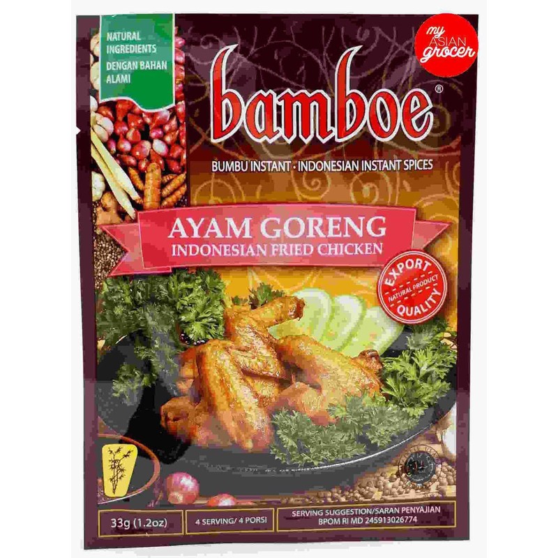 Bamboe Bumbu Ayam Goreng (Indonesian Fried Chicken), 33 Gram (Pack