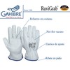 Ruvigrab - Natural Cowhide Leather Work Gloves for Gardening, Construction