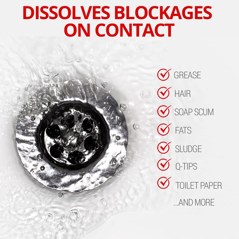 DETCO-Clean LINE Drain Cleaner and Unblocker - Industrial Strength, Fast-Acting