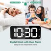 HERMIC Alarm Clock Bedside Clock Large Digital Led Display, Full-Range