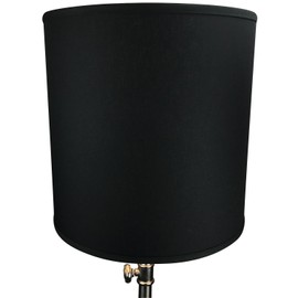FenchelShades.com 16" Top Diameter x 16" Bottom Diameter 16" Height Lampshade USA Made (Black)