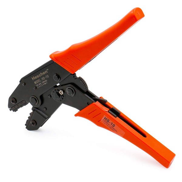 Heschen Ratchet Crimper Plier, HS-10, Non-Insulated & Bare Terminals Crimping