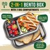 GreenLunch Bento 3 en 1 Caja de acero inoxidable bento