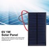 DC 6V 1W Panel Solar Placa de Cargador Solar Módulo