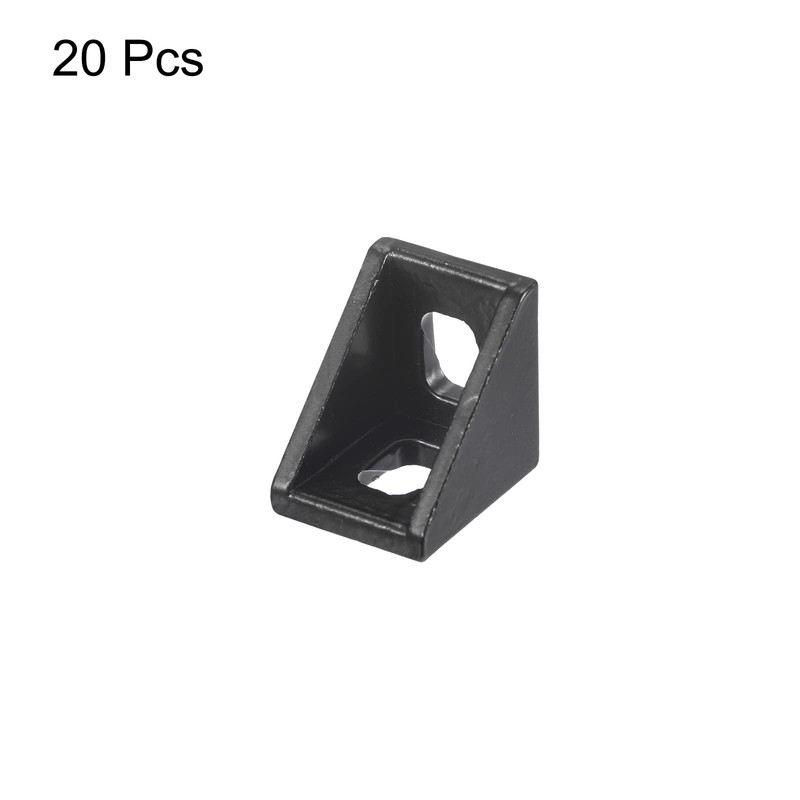 sourcing map 20Pcs Inside Corner Bracket Gusset, 20x20x17mm 2020 Angle