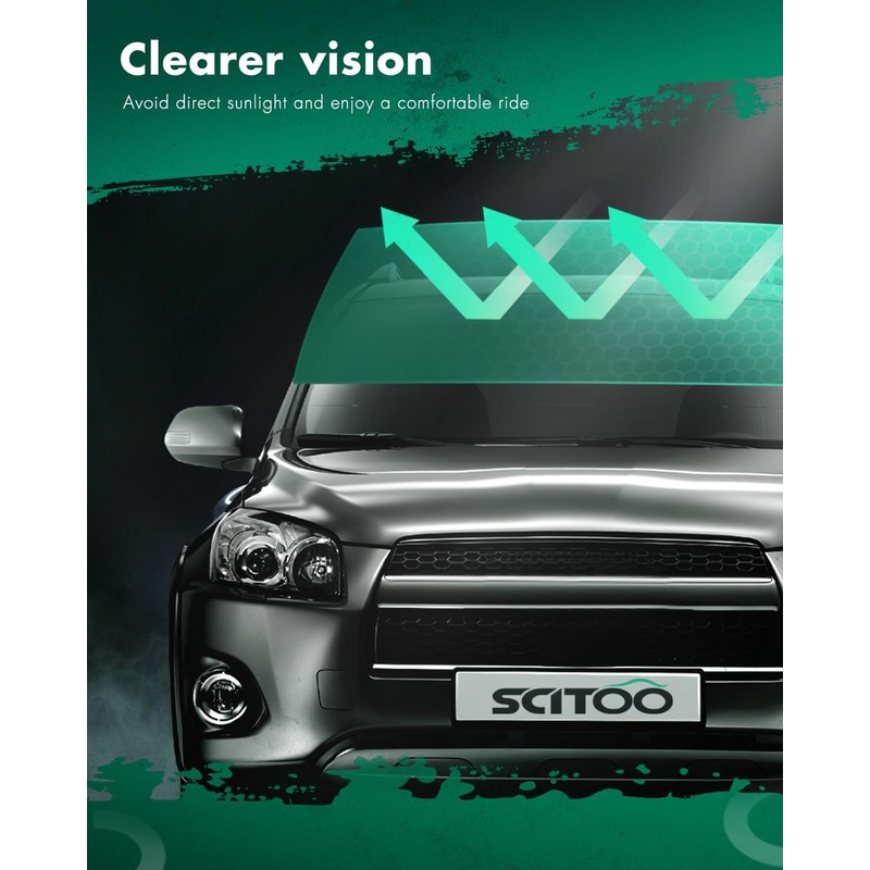 SCITOO Car Sun Visor Assbembly with Mirror Fit for 2008-2013