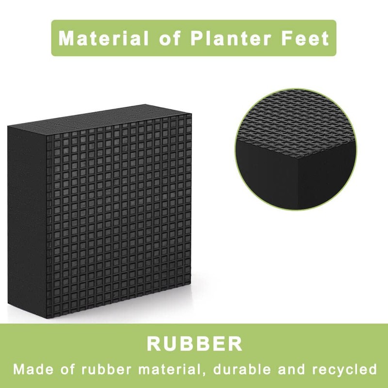 vensovo Invisible Rubber Pot Feet – Square Non-Slip Risers Elevate
