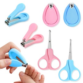 CATOR Baby-Nagelknipser, 6 Stück baby nagelset, Baby-Nagelknipser für Neugeborene, Anti-Rutsch-Design, Baby-Nagelschere, Baby-Nagelschneider für Neugeborene, Kleinkinder, Babys und Kinder