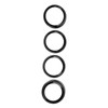 4pcs AC Switch Ring Aluminium Alloy Stylish Rustproof Center Console