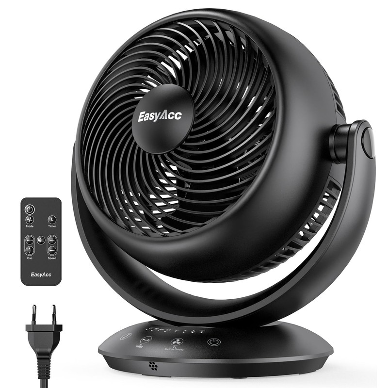 EasyAcc Ultra Quiet Fans for Bedroom 25dB, 3D Auto Air